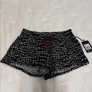 NWT PJ Salvage Pajama Shorts Women’s Black Rachs Drawstring Super Soft - S